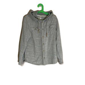 Ten Tree Men's Medium M Grey Hoodie Organic cotton recycled polyester